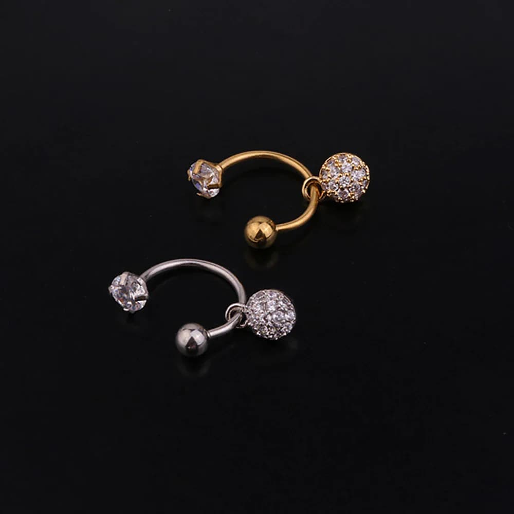BloomMint Stainless Steel Mini CZ Drop Earring Women thumbnail 6